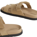 Hermes Chypre Sandal Beige Suede