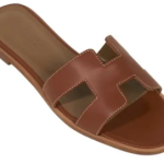 Hermes Sandal Flat Oran Gold Box Calfskin | Mightychic