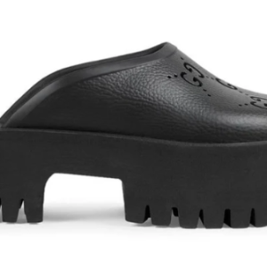 Gucci Perforated GG – Platform mules