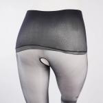 Sexy Black Seamless Pantyhose with Butterfly Open Crotch