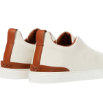 Zegna Triple Stitch leather sneakers WHITE TRIPLE STITCH