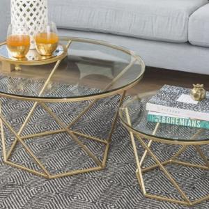 Iron Coffee Tables Set 2 Pieces