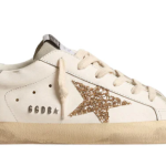 Golden Goose Super-Star – White Ice Gray Gold Glitter
