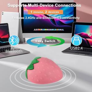 ماوس لاسلكي شكل فراولة