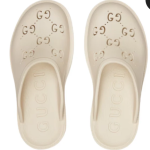 Gucci Perforated GG platform mules