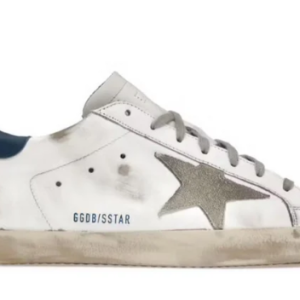 Golden Goose Super-Star – White Royal Blue Grey Suede Patch