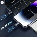 Recci RS12CL 20W Fast Charging Type-C To Lightning PD Cable 2M