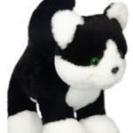 Plush Toy Black and White Kitten