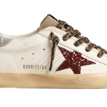 Golden Goose White Grey Red Glitter Women’s Shoes