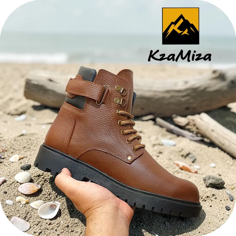 🥾 سيفتي جلد طبيعي نعل رابر حديده امامية كود 27 Leather