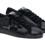 Golden Goose Men's Super-Star in black nappa with black suede star and heel tab
