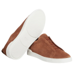 ZEGNA TOBACCO SUEDE TRIPLE STITCH™ SNEAKERS