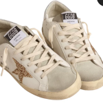 Golden Goose Super-Star – White Ice Gray Gold Glitter