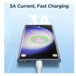 Joyroom SA26 USB-A to Type-C Fast Charging 30W Data Cable, 1 Meter Length, Black