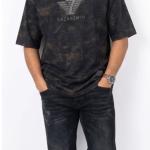 Black Oversized Fashion T-Shirt with Chest Print