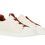 Zegna Triple Stitch leather sneakers WHITE TRIPLE STITCH