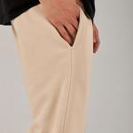 Beige Straight Sweatpants