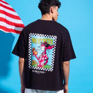 Black No Stress Oversized T-Shirt