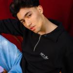 Black Faith and Luck Half Zip Sweatshirt