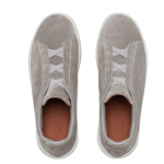 Zegna Grey Mélange Suede Triple Stitch™ Sneakers