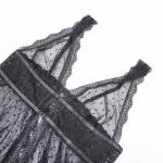 Plus Size Black Babydoll Panty Set