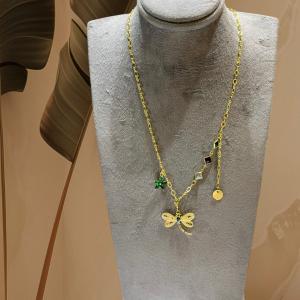 Golden Dragonfly Necklace