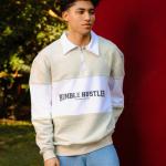 Gray Humble Hustler Half Zip Sweatshirt