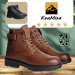 🥾 سيفتي جلد طبيعي نعل رابر حديده امامية كود 27 Leather بني