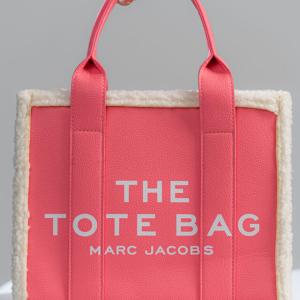 PINK LEATHER TOTE BAG