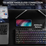 REDRAGON K516 PRO Shiva TKL RGB Wireless Membrane Gaming Keyboard