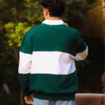 Green Humble Hustler Half Zip Sweatshirt