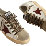 Golden Goose White Grey Red Glitter Women’s Shoes