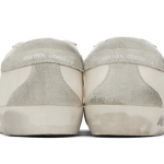 vGolden Goose Super-Star in white leather star grey suede back (Women's)