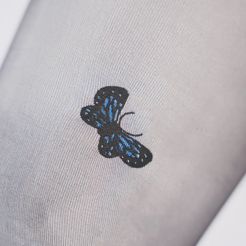 Sexy Black Seamless Pantyhose with Butterfly Open Crotch