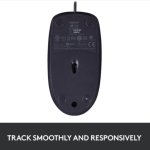 Logitechآ® Corded Mouse B100 - Business - USB - BLACK" )