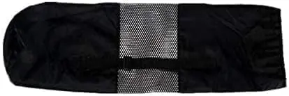 M D Stay Fit MD Nylon Mesh Bag Breathable Adjustable Yoga Gym Carry Strap Portable Black