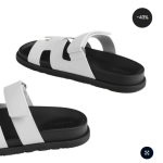Hermes Chypre Sandals – White Palladium Hardware