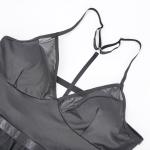 Plus Size Black Sheer Mesh Nightdress
