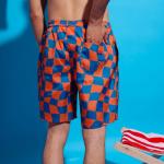 Orange Retro Swim Shorts