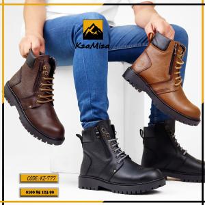 🥾 سيفتي جلد طبيعي نعل رابر حديده امامية كود 777 Leather