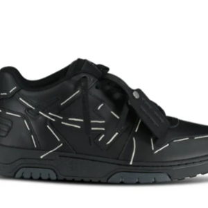 OFF-WHITE Out Of Office OOO low Tops Sartorial Stitching Black