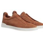ZEGNA TOBACCO SUEDE TRIPLE STITCH™ SNEAKERS