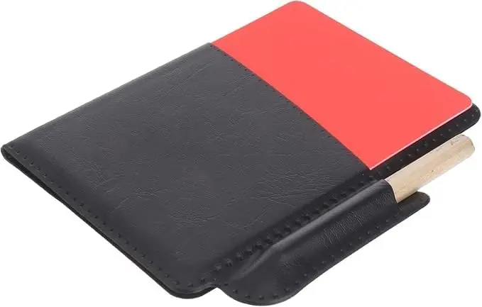 M D Stay Fit Football Referee Card Sets Red Yellow Football Warning Cards PVC Black