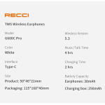 RECCI G600C Pro Earbuds