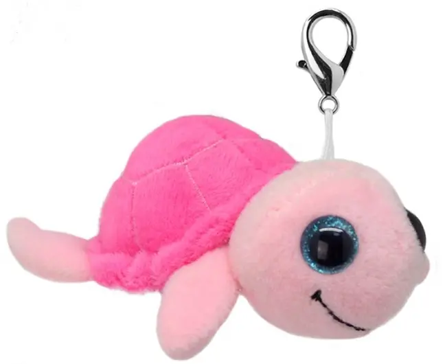 Pink Turtle Orbys Plush Clip