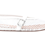 Alaïa Buckle Ballet Flats | White