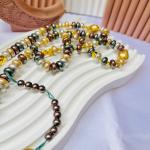 Blue galaxy stone rosary