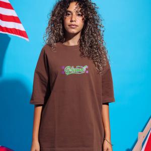 Brown Blessed Oversized T-Shirt