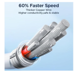 Joyroom SA26 USB-A to Type-C Fast Charging 30W Data Cable, 1 Meter Length, Black