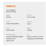 Recci 3 in 1 Magnetic Wireless Charger RCW-48